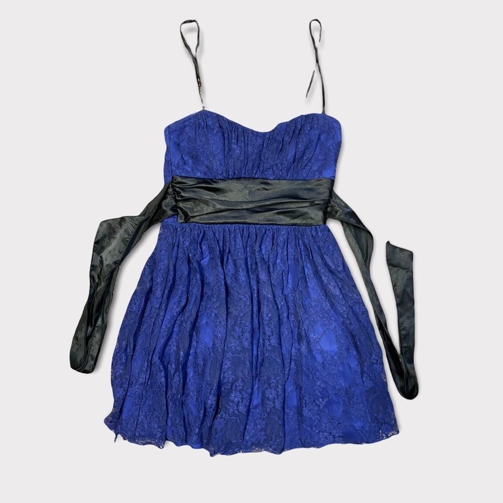 𝅺speecklers Blue Lace Cocktail Dress